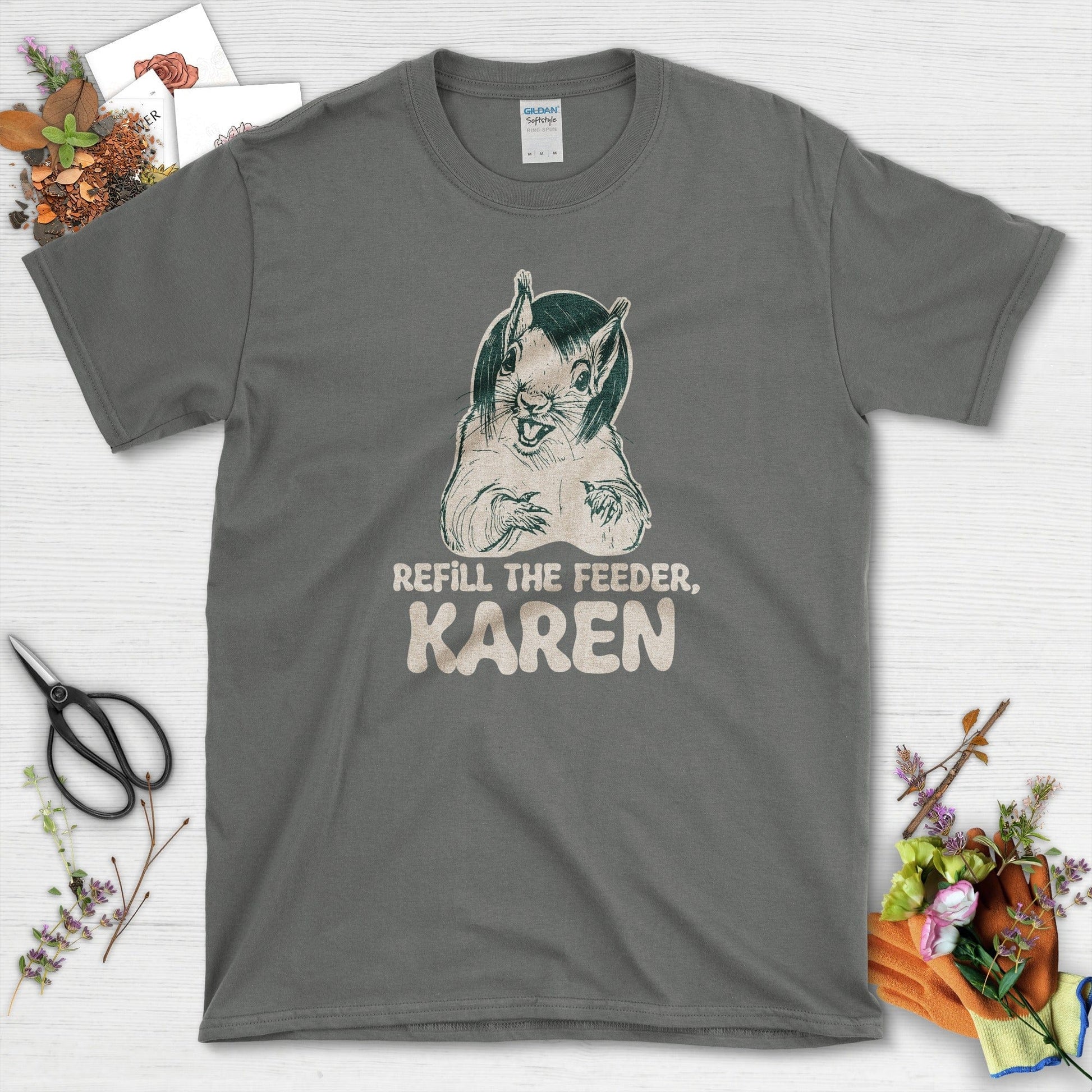 Refill Feeder Karen Squirrel T-Shirt Charcoal / S T-Shirt