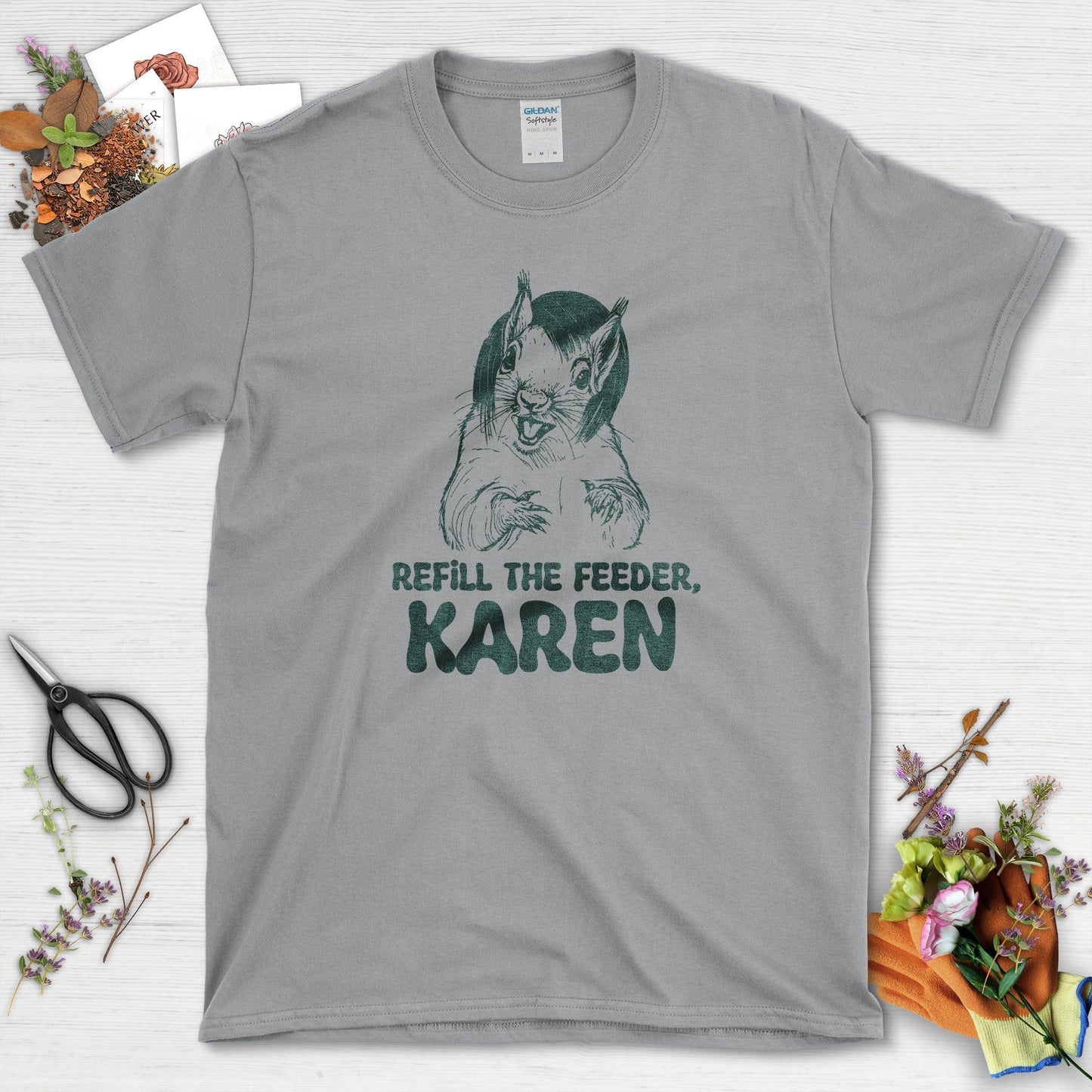 Refill Feeder Karen Squirrel T-Shirt Sport Grey / S T-Shirt