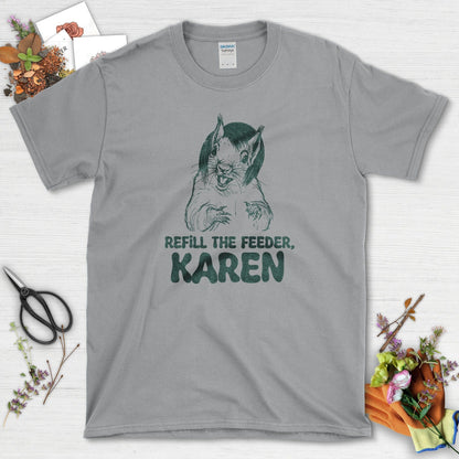 Refill Feeder Karen Squirrel T-Shirt Sport Grey / S T-Shirt