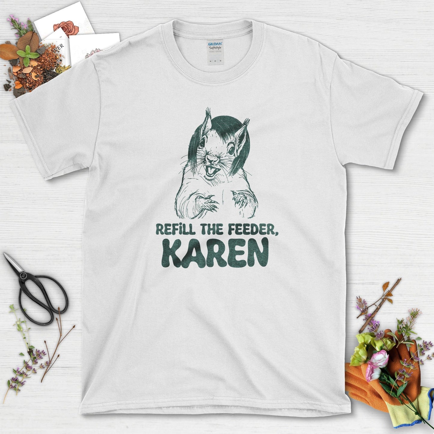 Refill Feeder Karen Squirrel T-Shirt White / S T-Shirt