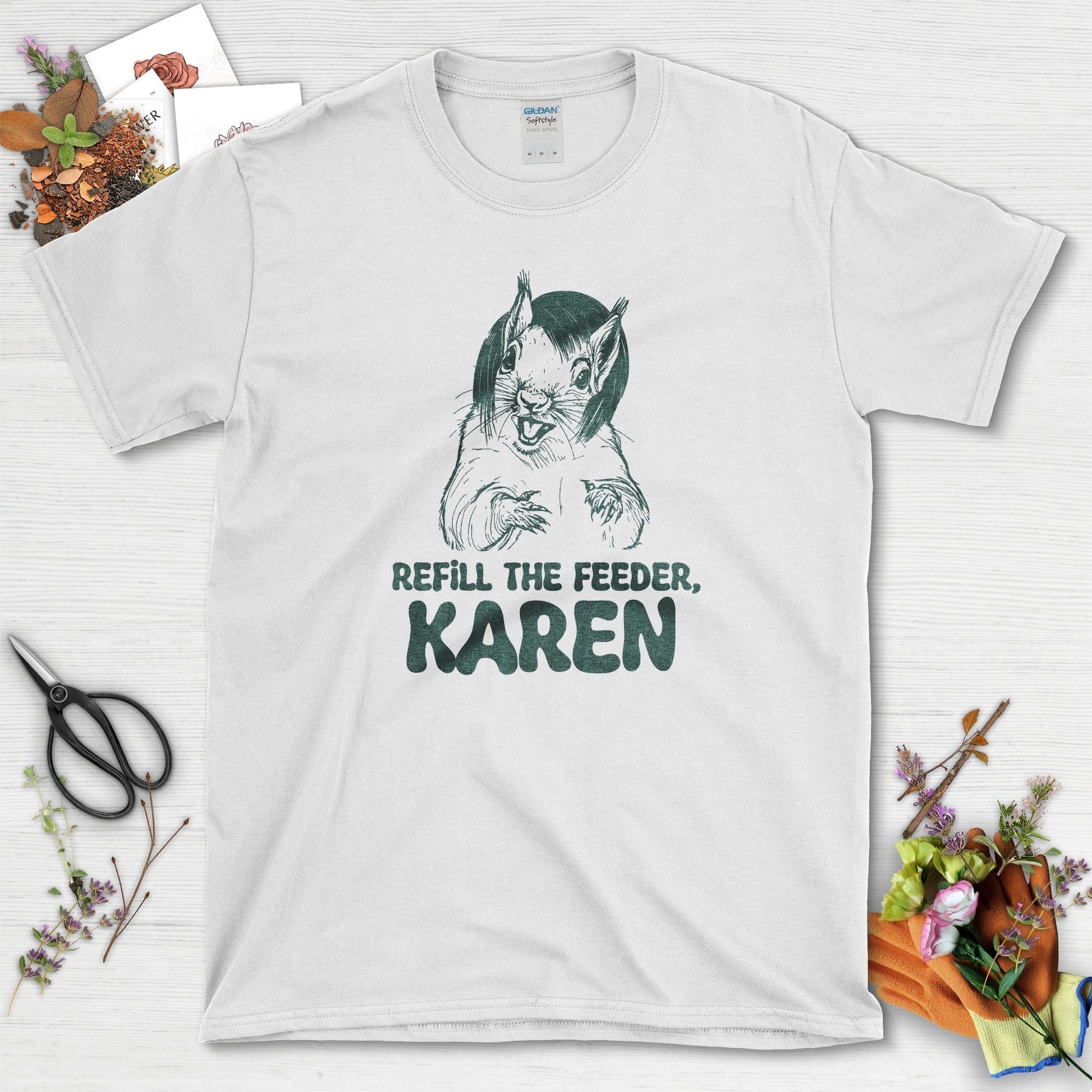 Refill Feeder Karen Squirrel T-Shirt White / S T-Shirt