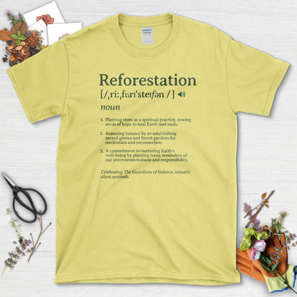 Reforestation Spiritual Practice Definition T-Shirt Cornsilk / S T-Shirt