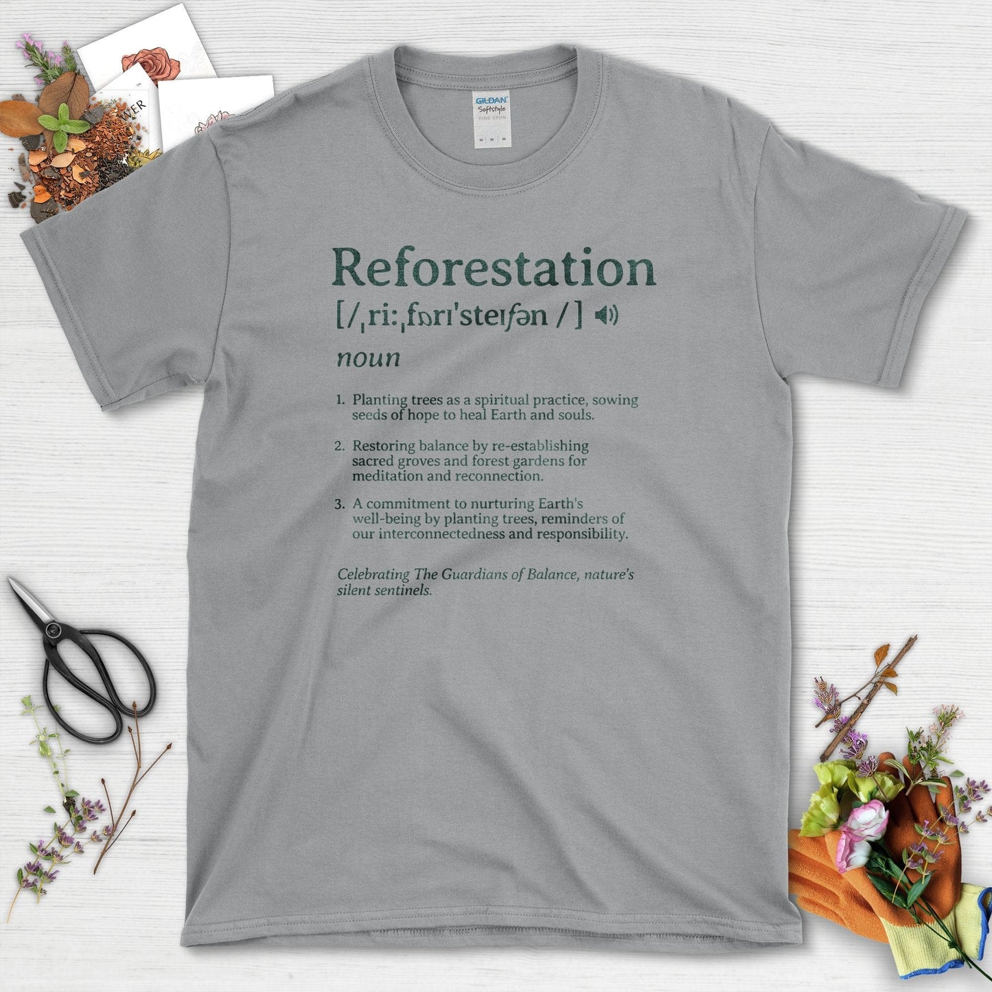 Reforestation Spiritual Practice Definition T-Shirt Sport Grey / S T-Shirt
