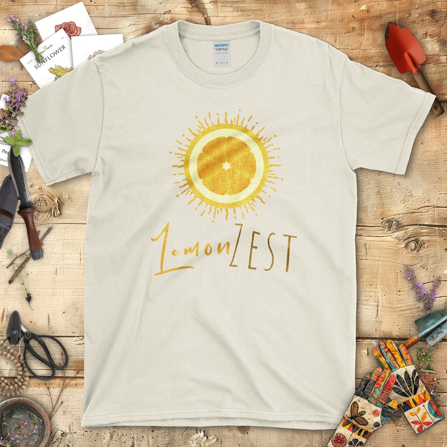 Refreshing Lemon Zest Summer Graphic Print T-Shirt Natural / S T-Shirt