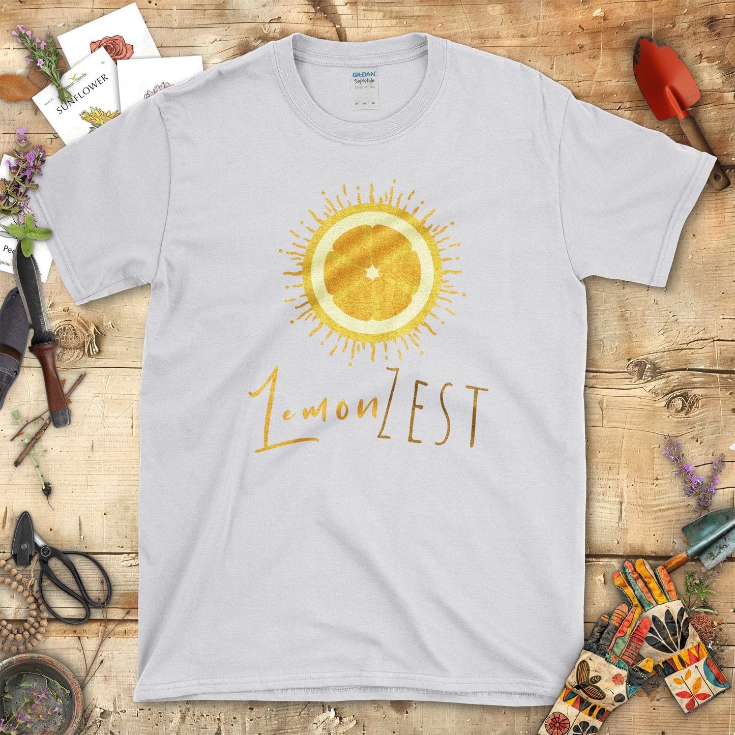 Refreshing Lemon Zest Summer Graphic Print T-Shirt Sport Grey / S T-Shirt