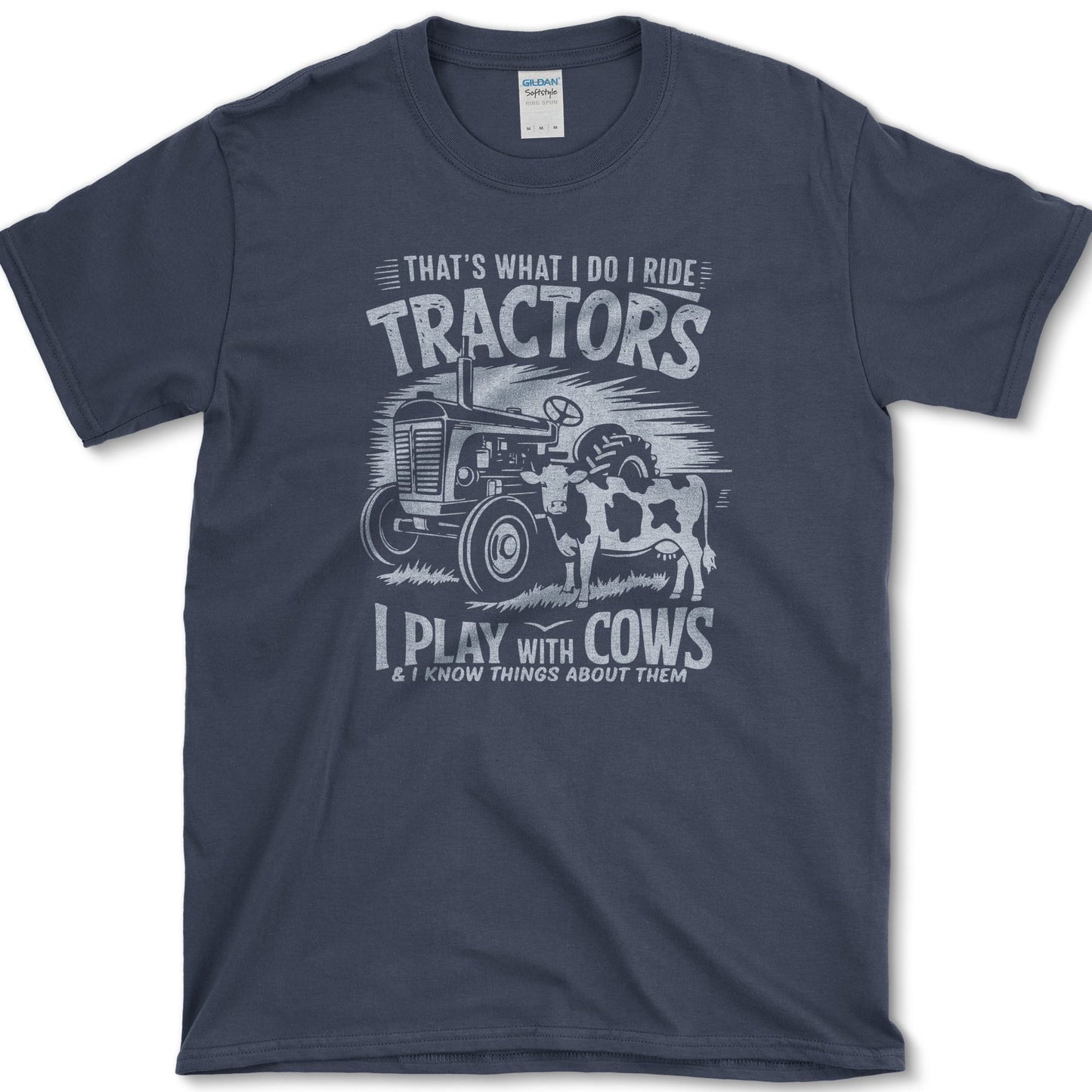 Ride Tractors design featuring tractor artwork on a t-shirt