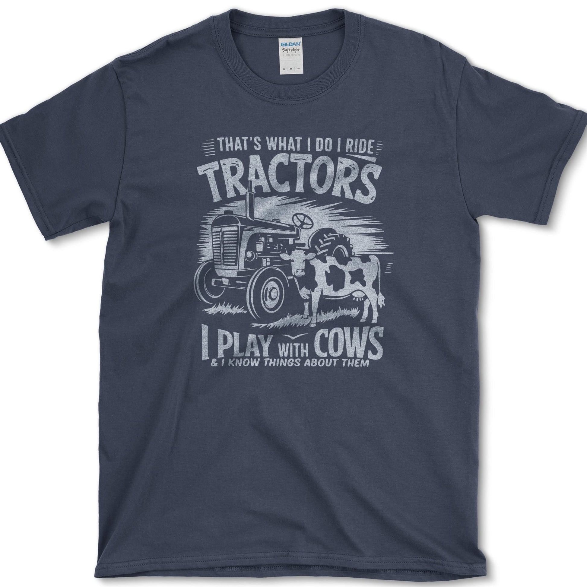 Ride Tractors design featuring tractor artwork on a t-shirt