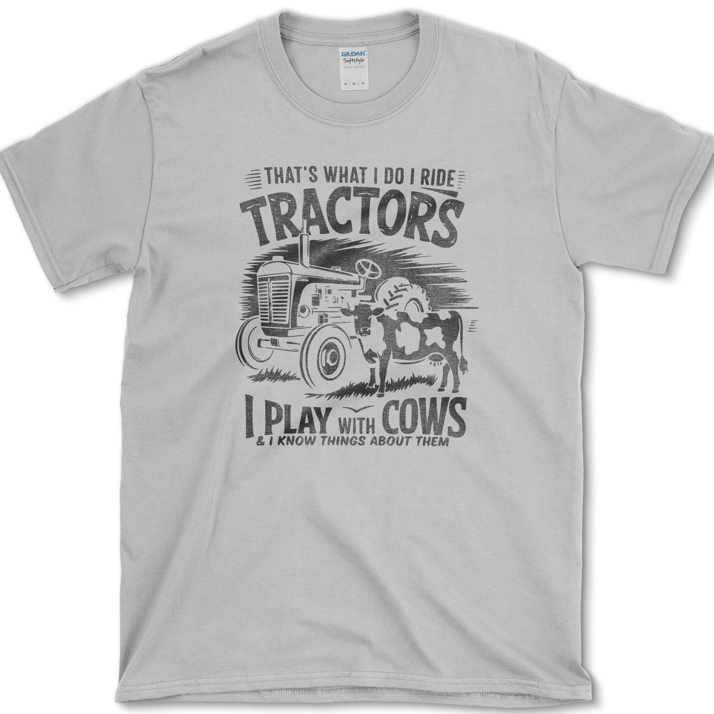 Ride Tractors design featuring tractor artwork on a t-shirt