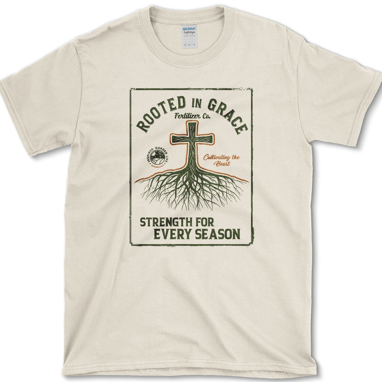 Rooted in Grace T-Shirt Essential Tees / S / Natural Physical Item