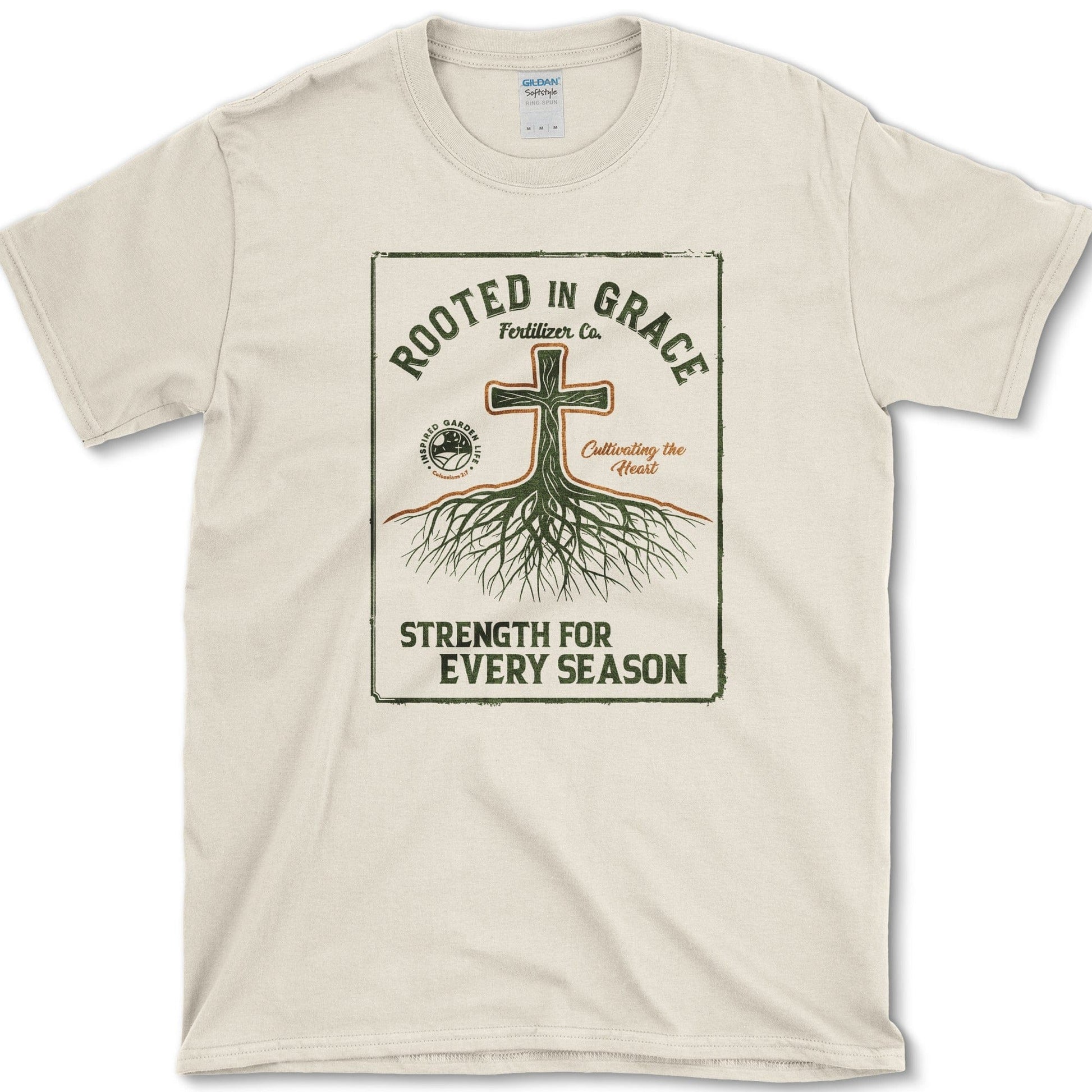 Rooted in Grace T-Shirt Essential Tees / S / Natural Physical Item