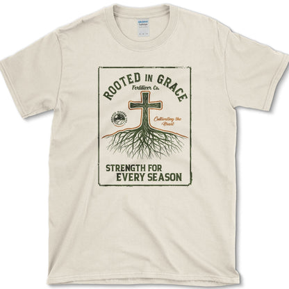 Rooted in Grace T-Shirt Essential Tees / S / Natural Physical Item
