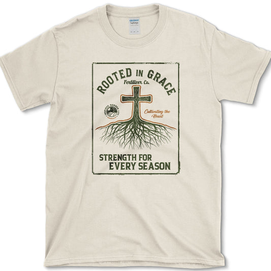 Rooted in Grace T-Shirt Essential Tees / S / Natural Physical Item