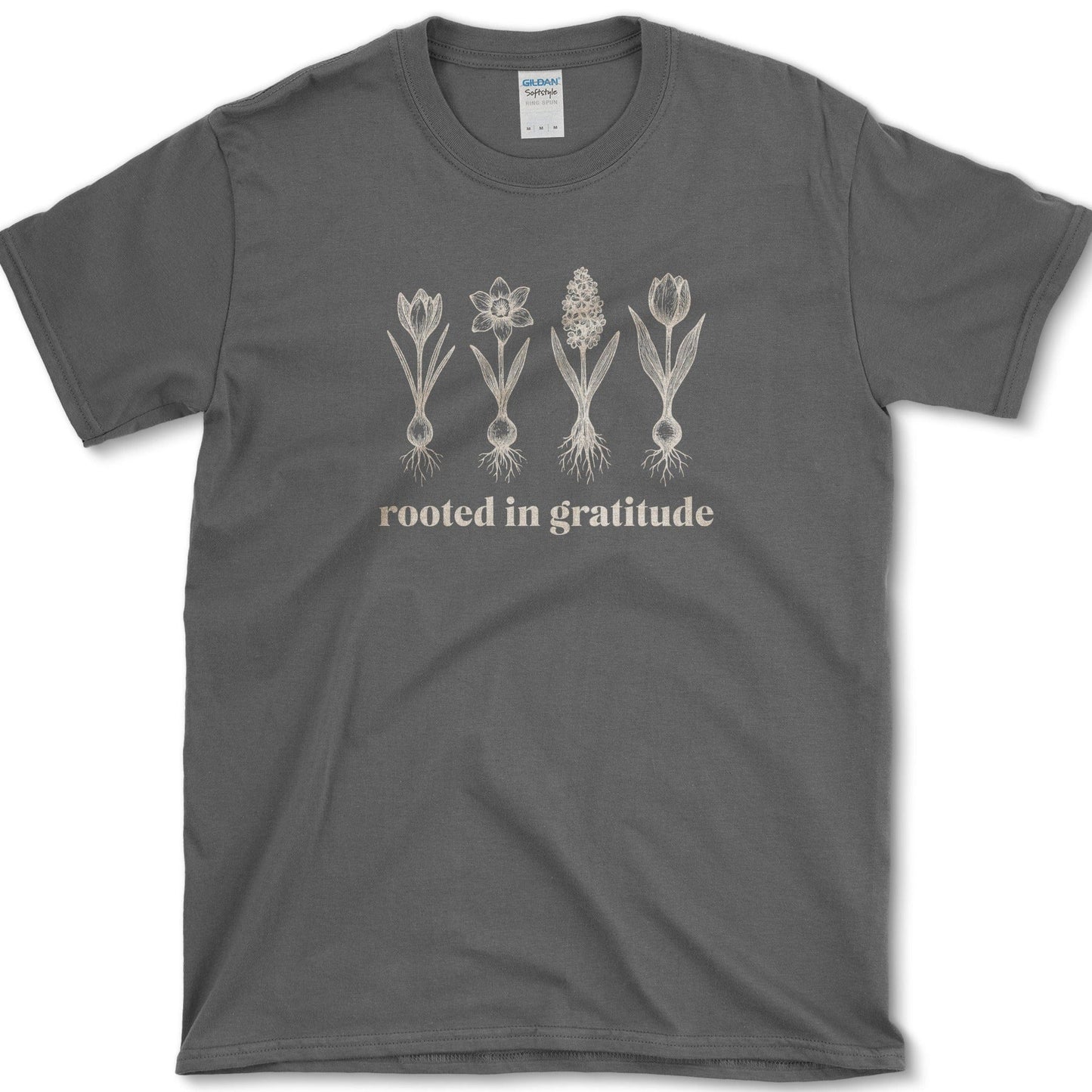 Rooted in Gratitude T-Shirt Dark Heather / M Physical Item