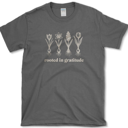 Rooted in Gratitude T-Shirt Dark Heather / M Physical Item
