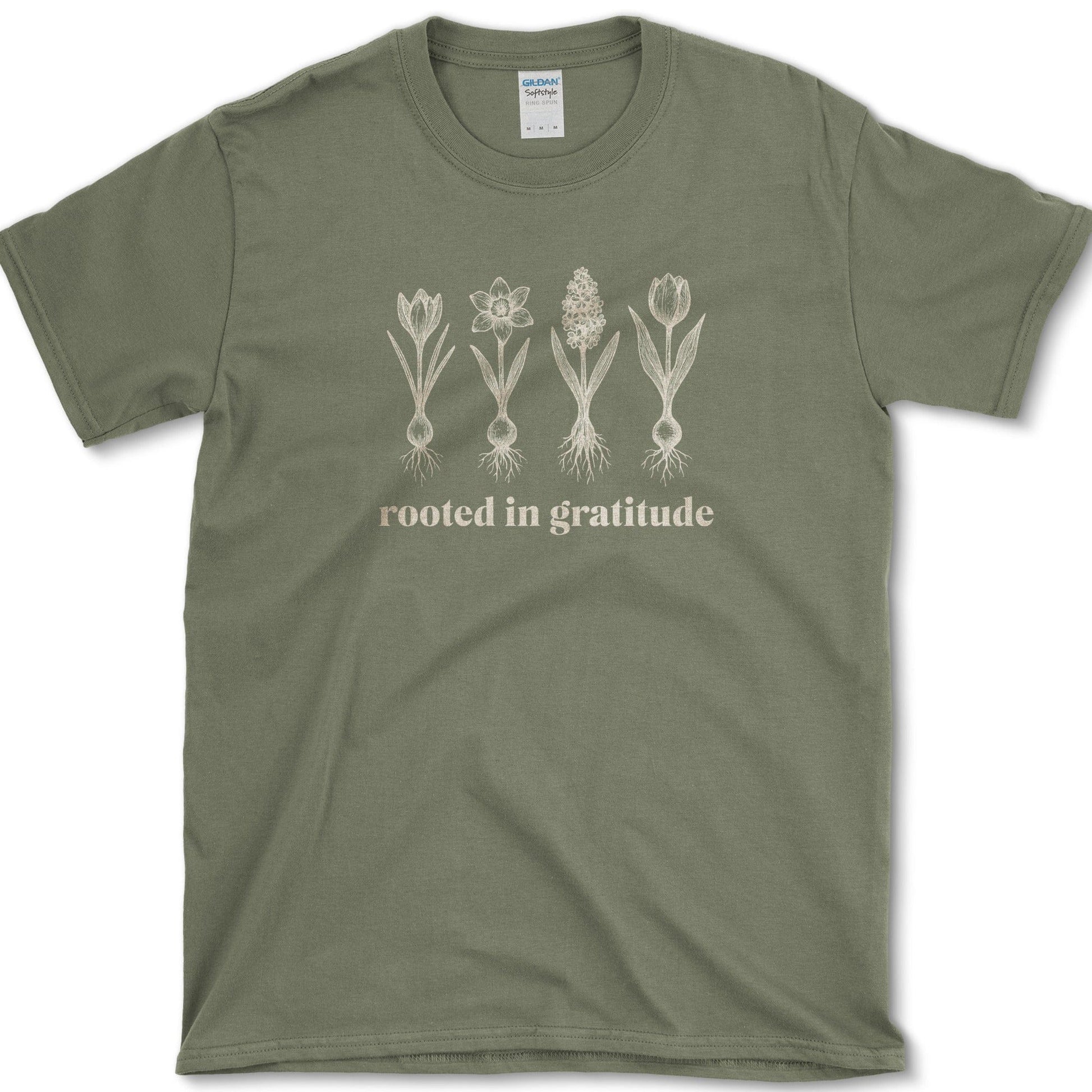 Rooted in Gratitude T-Shirt Military Green / M Physical Item