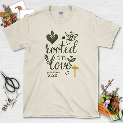 Rooted in Love T-Shirt Essential Tees / S / Natural Physical Item
