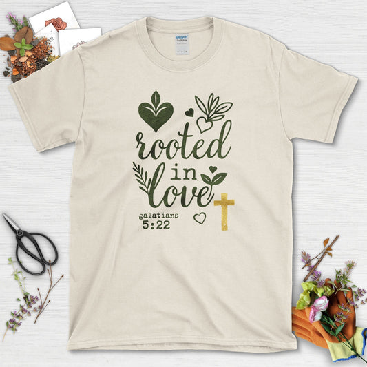 Rooted in Love T-Shirt Essential Tees / S / Natural Physical Item