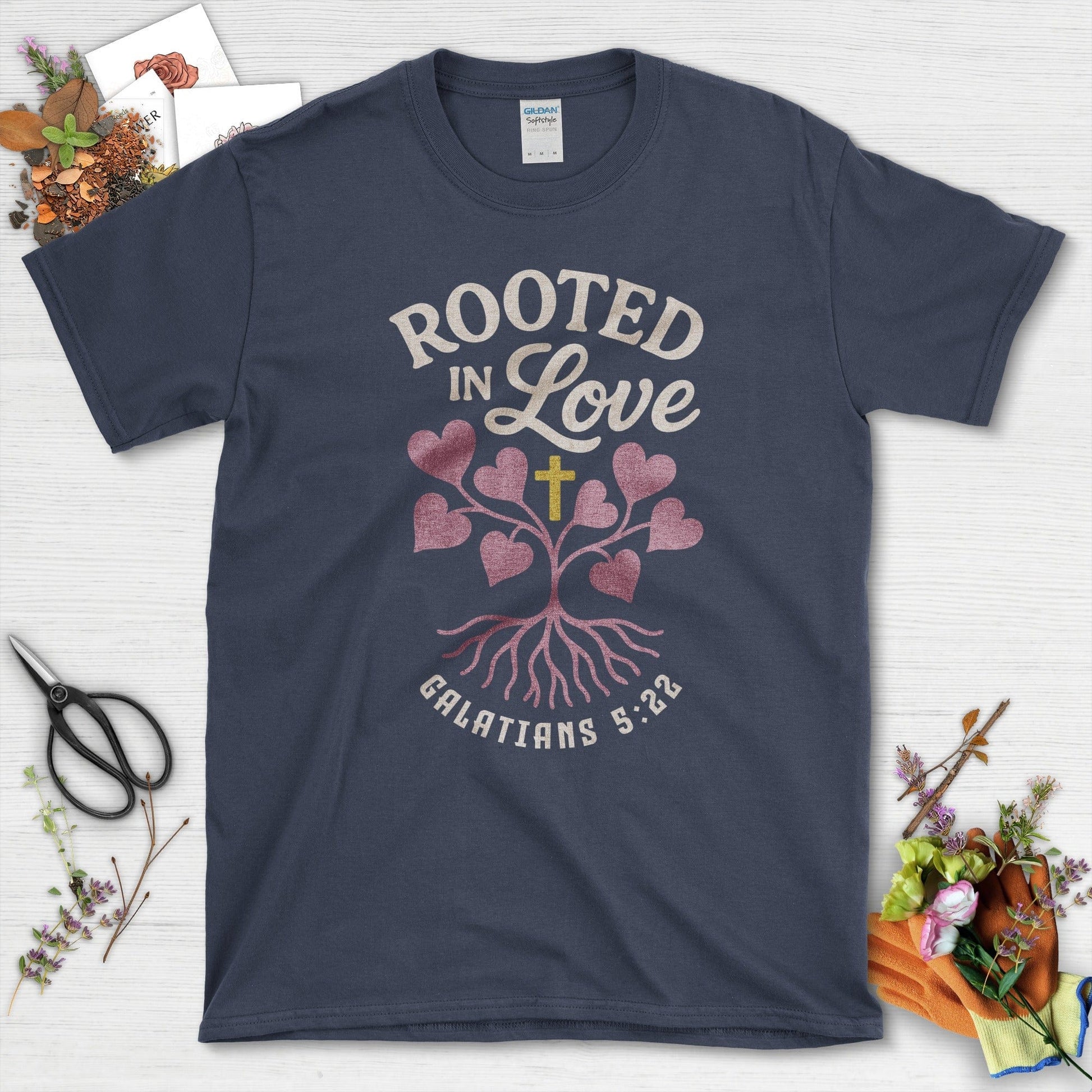 Rooted in Love T-Shirt Essential Tees / S / Navy Physical Item