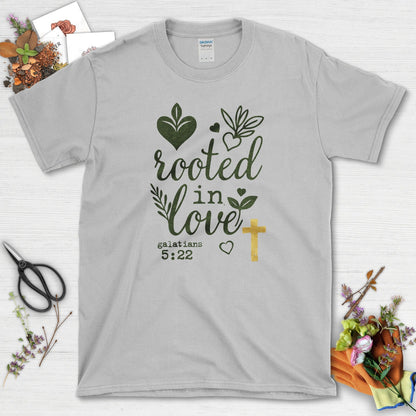 Rooted in Love T-Shirt Essential Tees / S / Sport Grey Physical Item