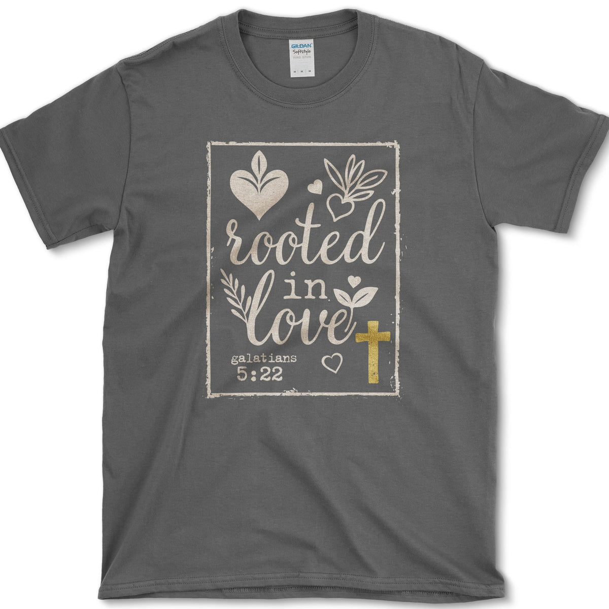 Rooted In Love T-Shirt S / Dark Heather Essential Tees