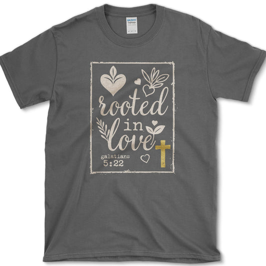 Rooted In Love T-Shirt S / Dark Heather Essential Tees