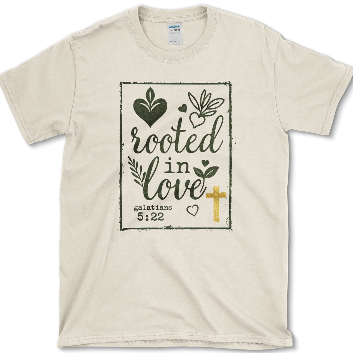 Rooted In Love T-Shirt S / Natural Essential Tees