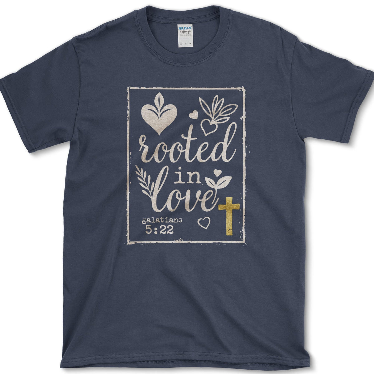 Rooted In Love T-Shirt S / Navy Essential Tees