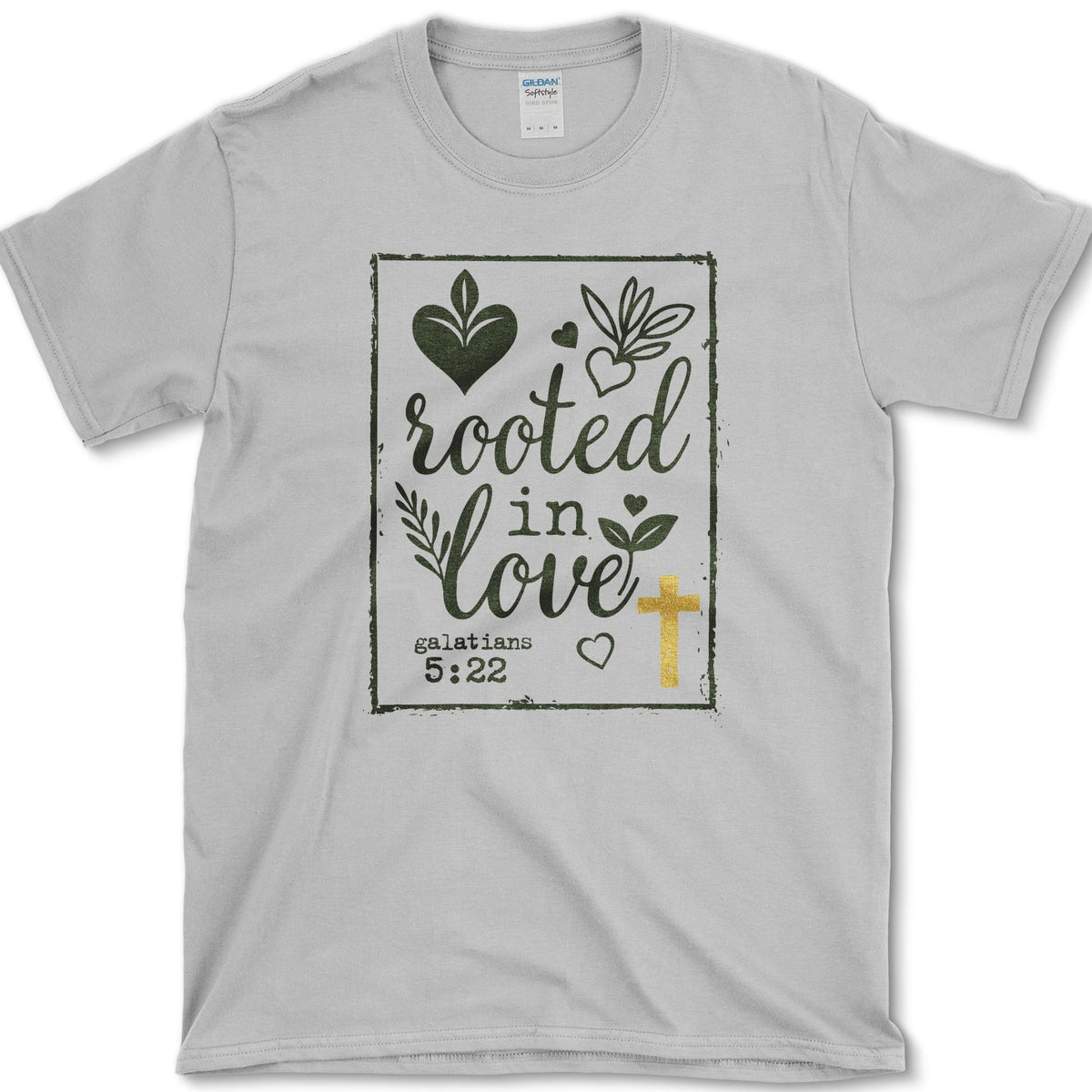 Rooted In Love T-Shirt S / Sport Grey Essential Tees