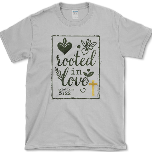 Rooted In Love T-Shirt S / Sport Grey Essential Tees