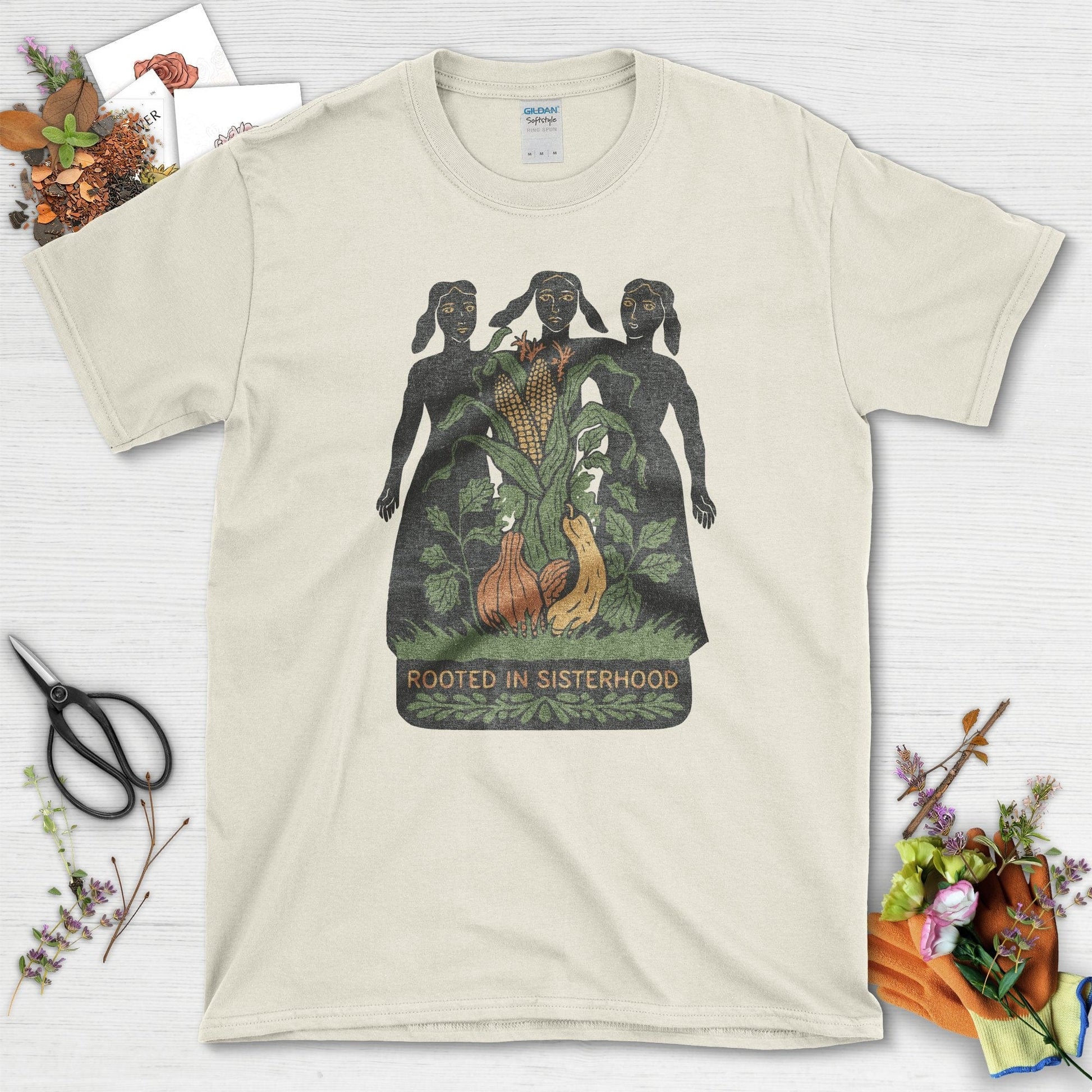Rooted in Sisterhood T-Shirt T-Shirts / S / Natural Physical Item