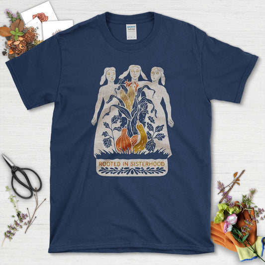 Rooted in Sisterhood T-Shirt T-Shirts / S / Navy Physical Item