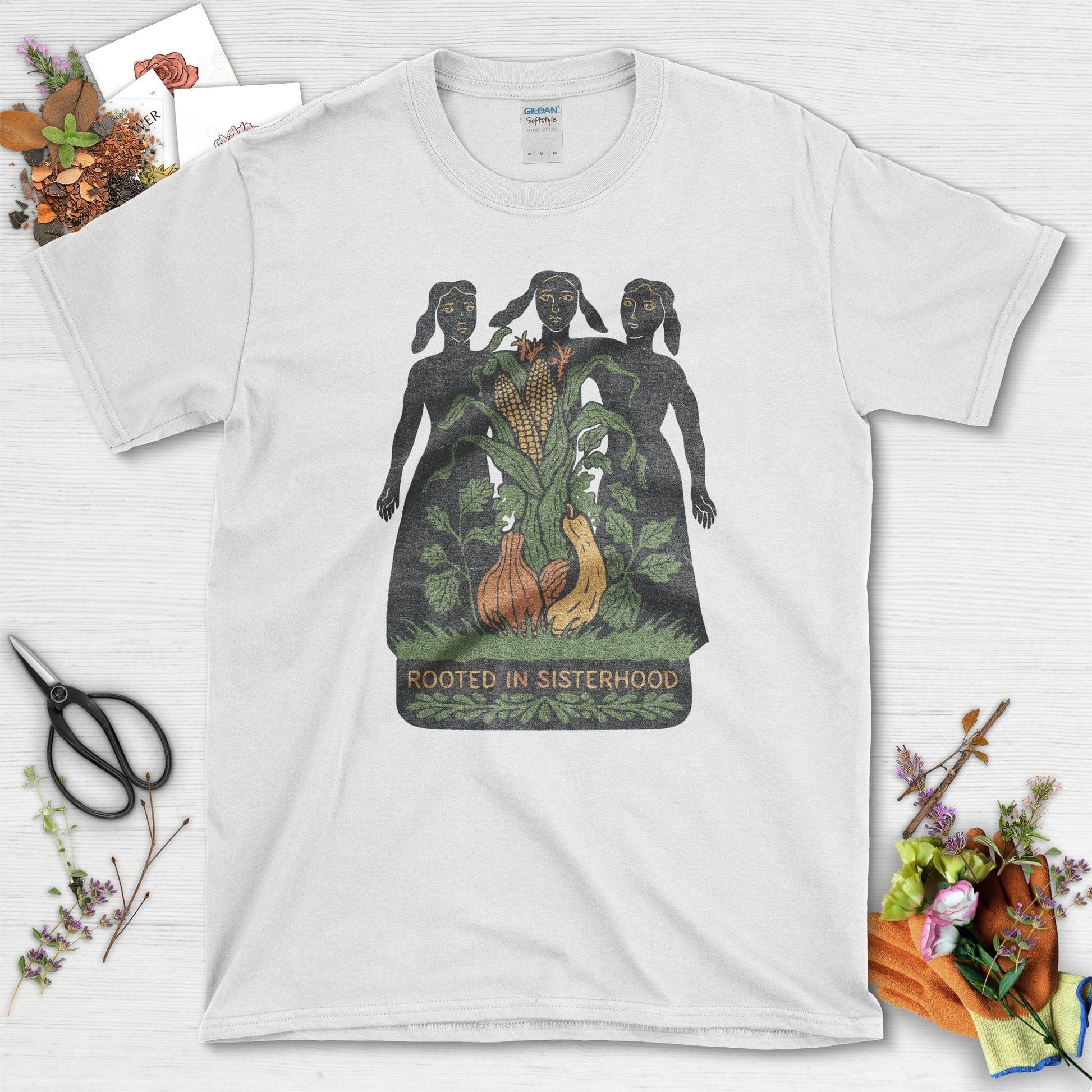 Rooted in Sisterhood T-Shirt T-Shirts / S / White Physical Item