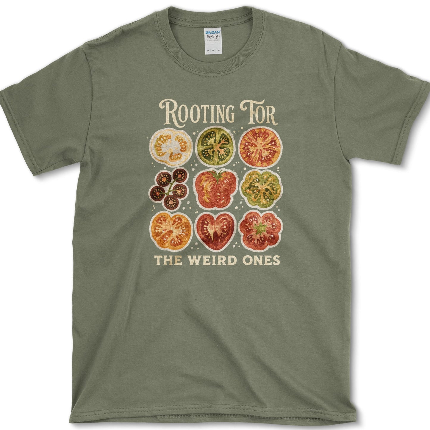Rooting for the Weird Ones T-Shirt S / Military Green Essential Tees