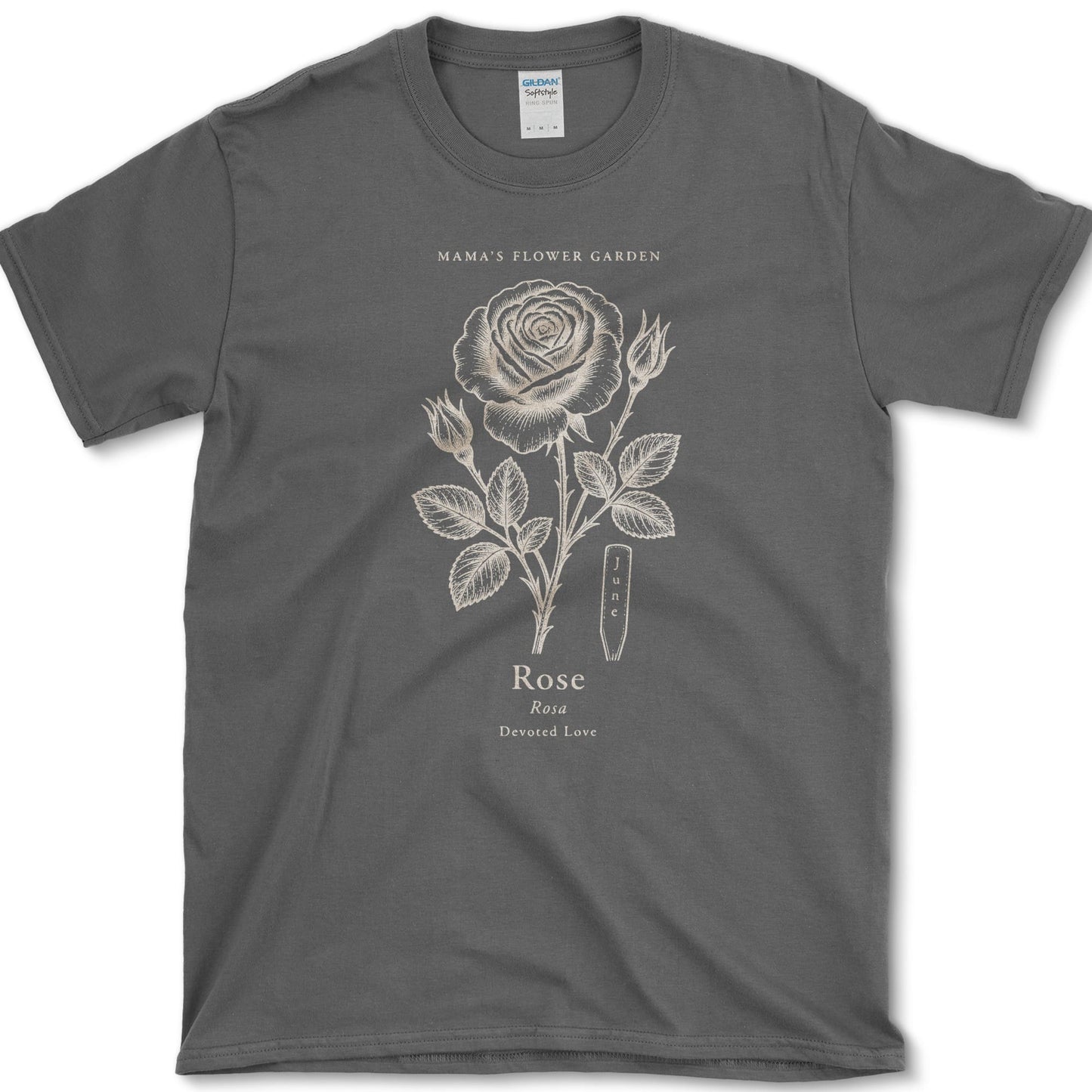 Rose T-Shirt S / Dark Heather Essential Tees