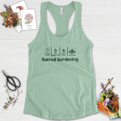 Sacred Gardening Plant Water Grow Racerback Racerback / XS / Mint Physical Item