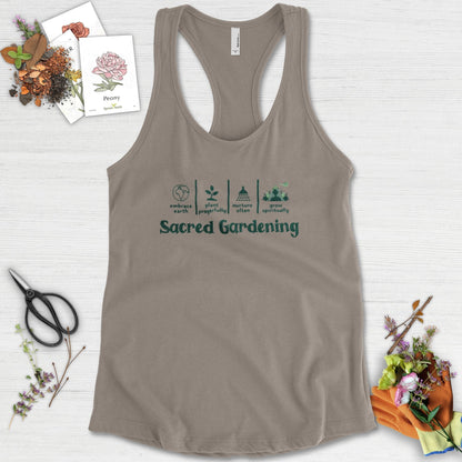 Sacred Gardening Plant Water Grow Racerback Racerback / XS / Warm Grey Physical Item