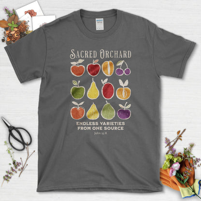 Sacred Orchard T-Shirt Essential Tees / S / Dark Heather Physical Item