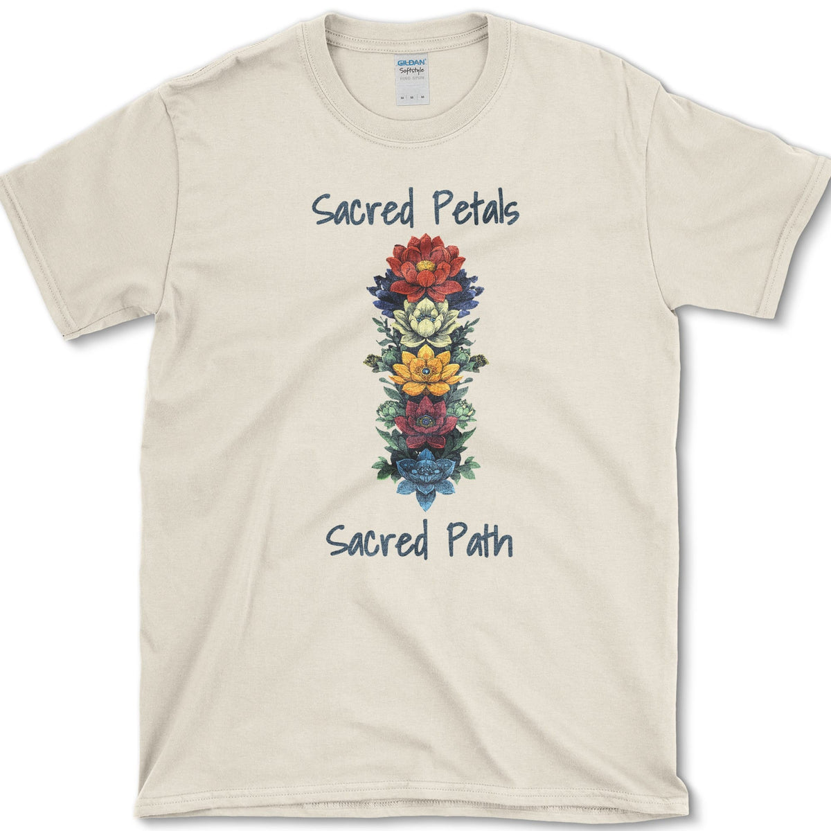 Sacred Petals Sacred Path T-Shirt Natural / S Essential Tees