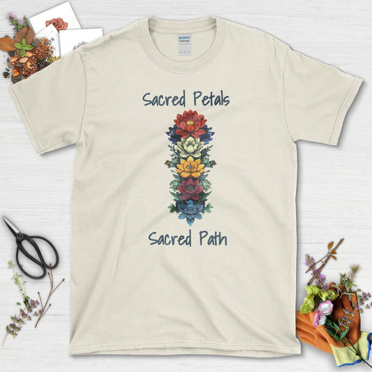 Sacred Petals Sacred Path T-Shirt Natural / S T-Shirt