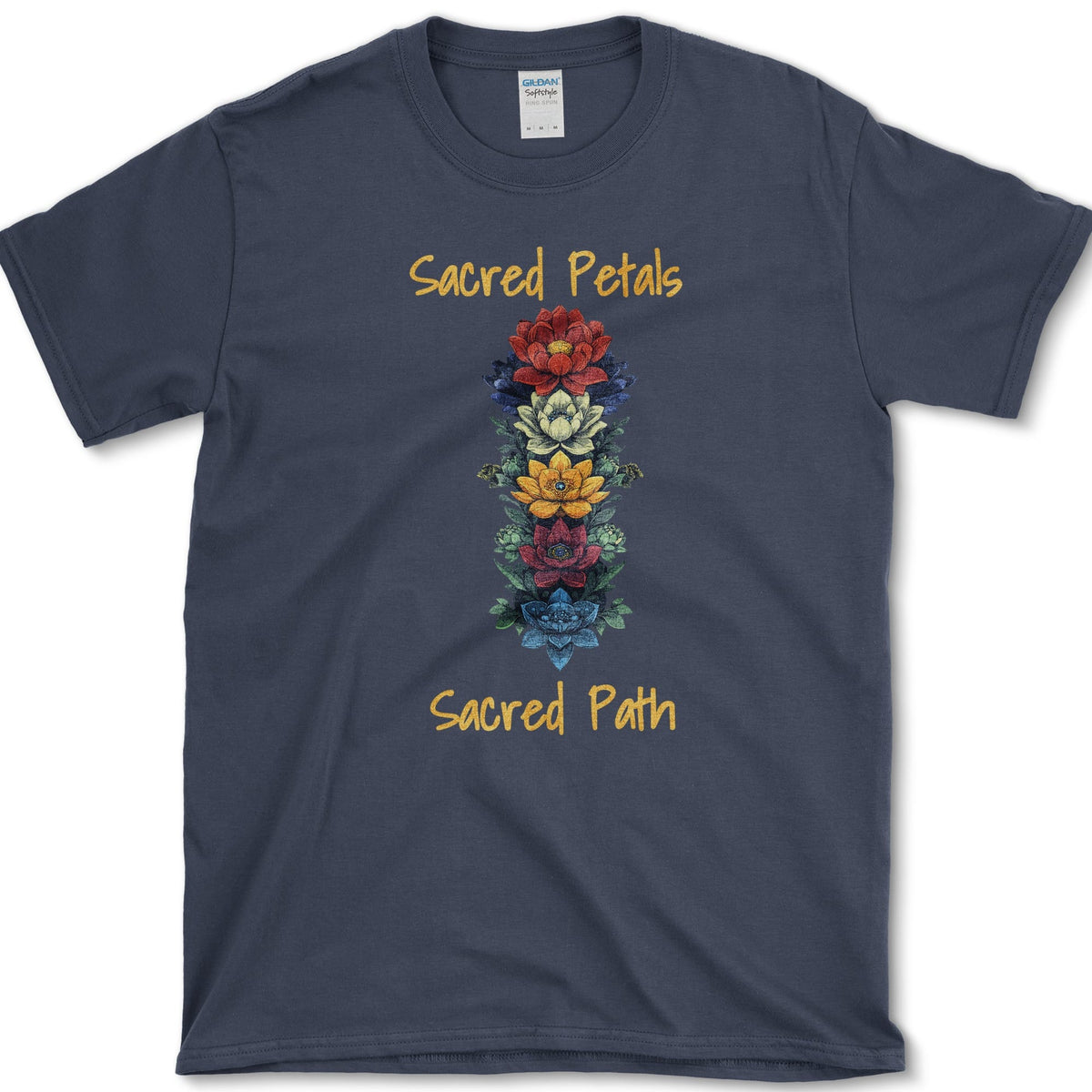 Sacred Petals Sacred Path T-Shirt Navy / S Essential Tees