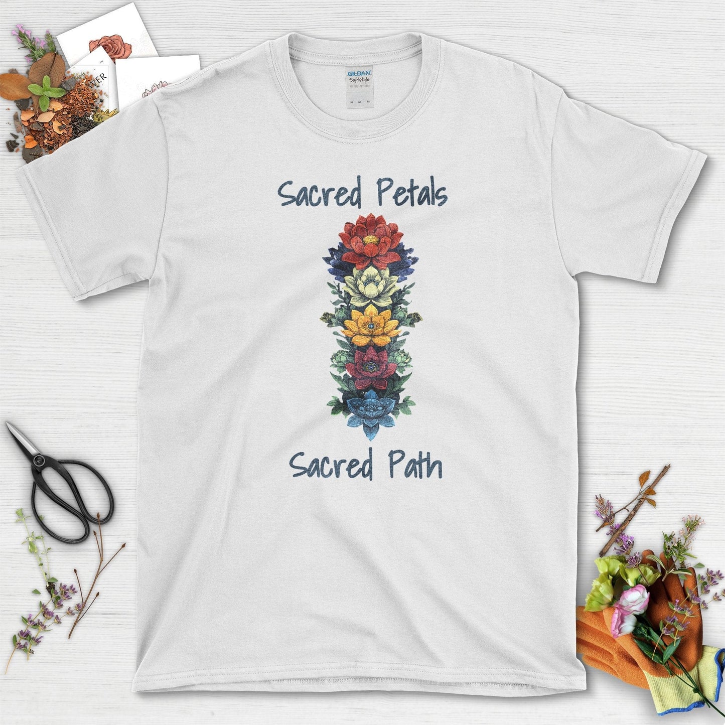 Sacred Petals Sacred Path T-Shirt White / S T-Shirt