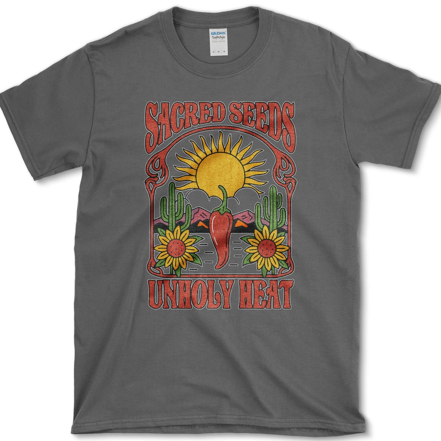 Sacred Seeds Unholy Heat T-Shirt Dark Heather / S Essential Tees