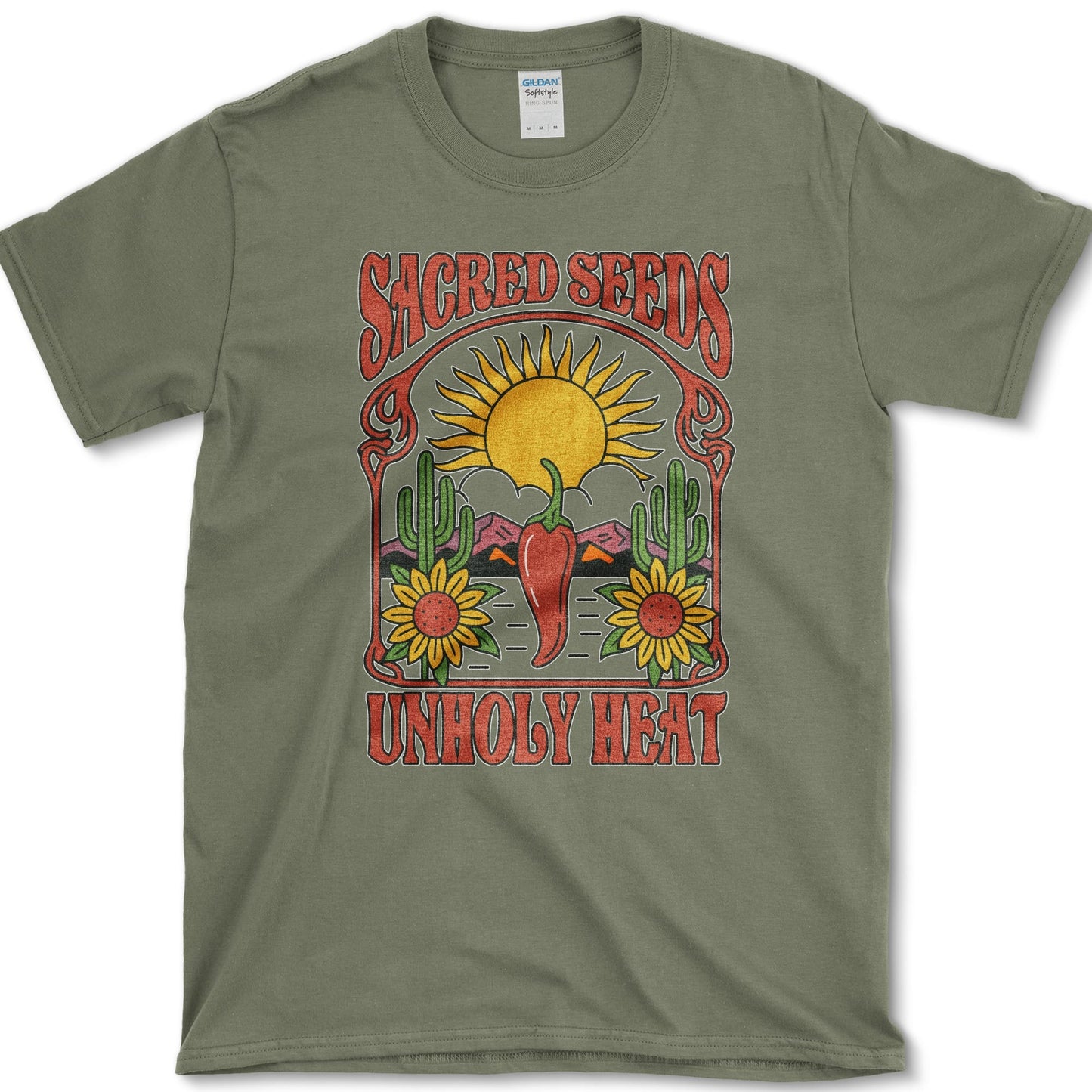 Sacred Seeds Unholy Heat T-Shirt Military Green / S Essential Tees