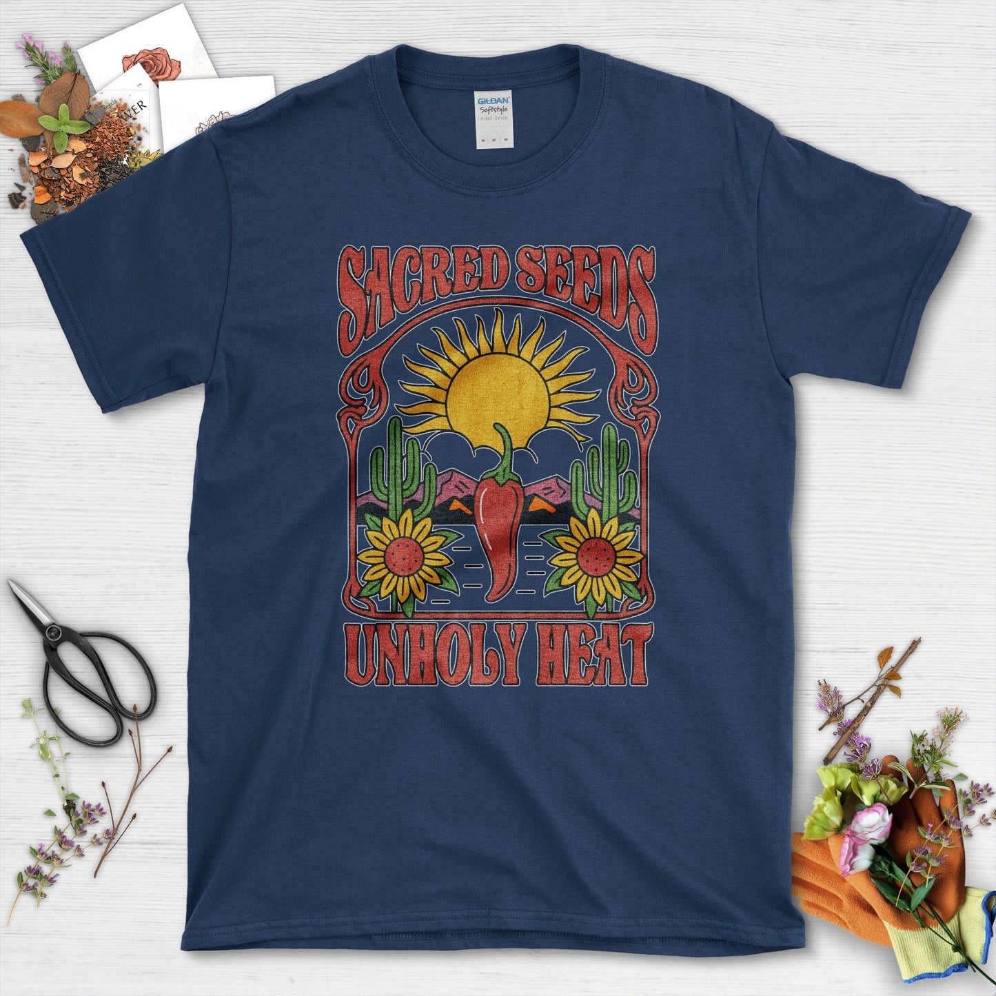 Sacred Seeds Unholy Heat T-Shirt Navy / M Physical Item