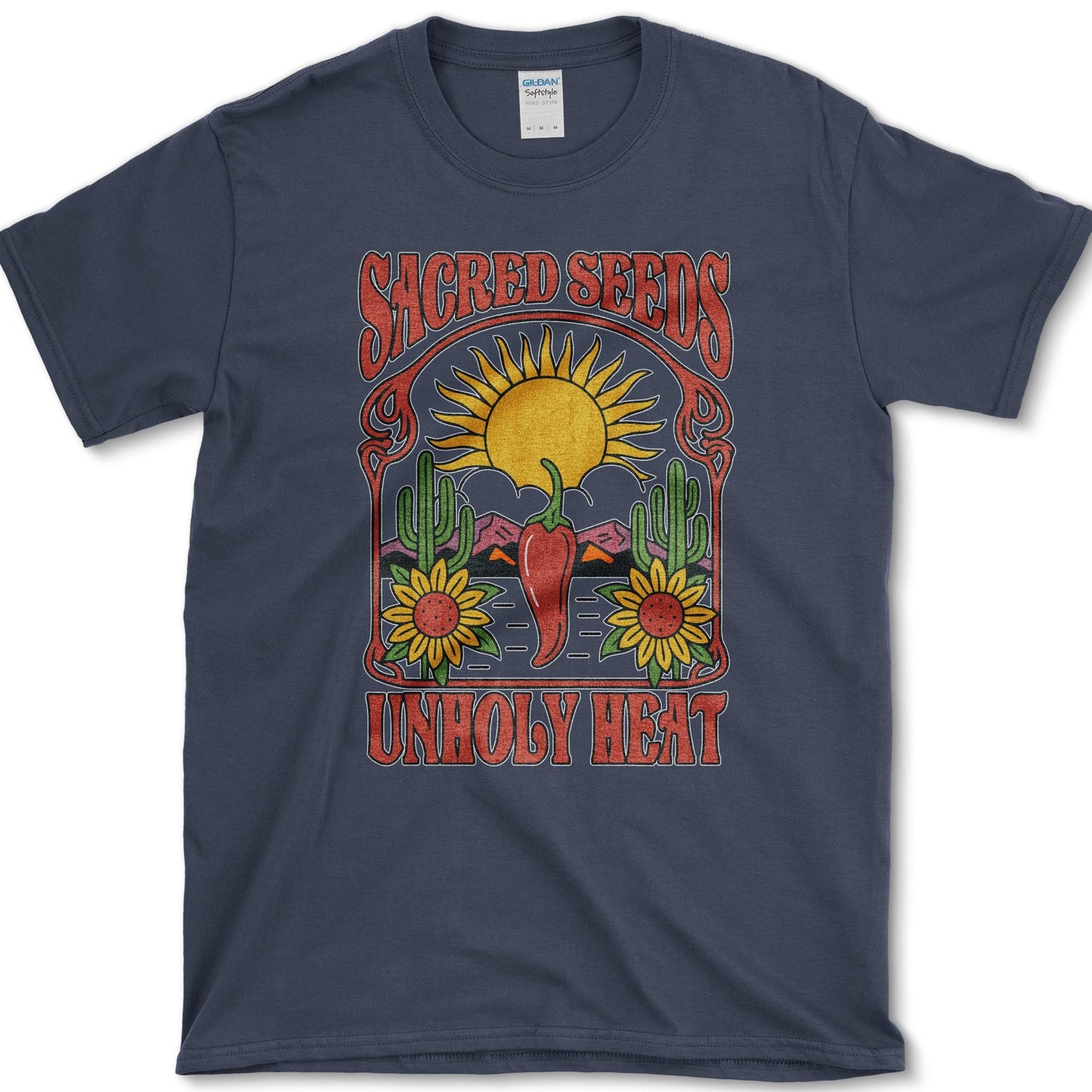 Sacred Seeds Unholy Heat T-Shirt Navy / S Essential Tees