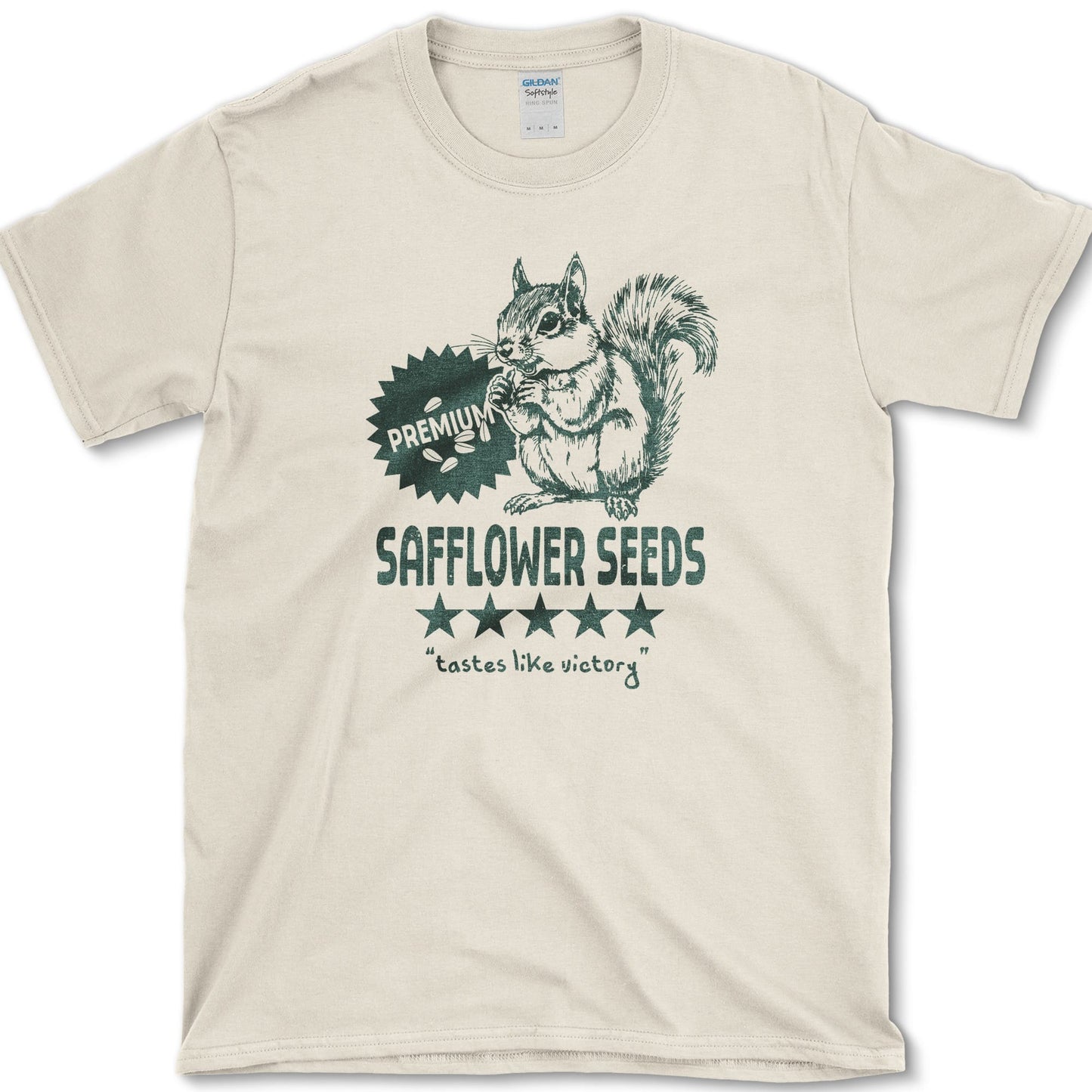 Safflower Seeds Squirrel T-Shirt Natural / S Essential Tees