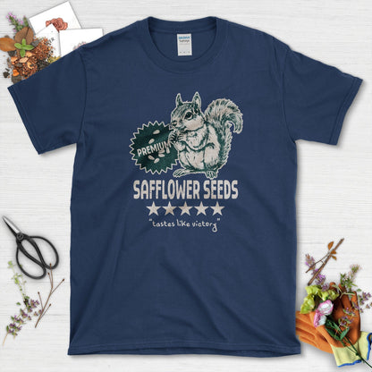 Safflower Seeds Squirrel T-Shirt Navy / S T-Shirt