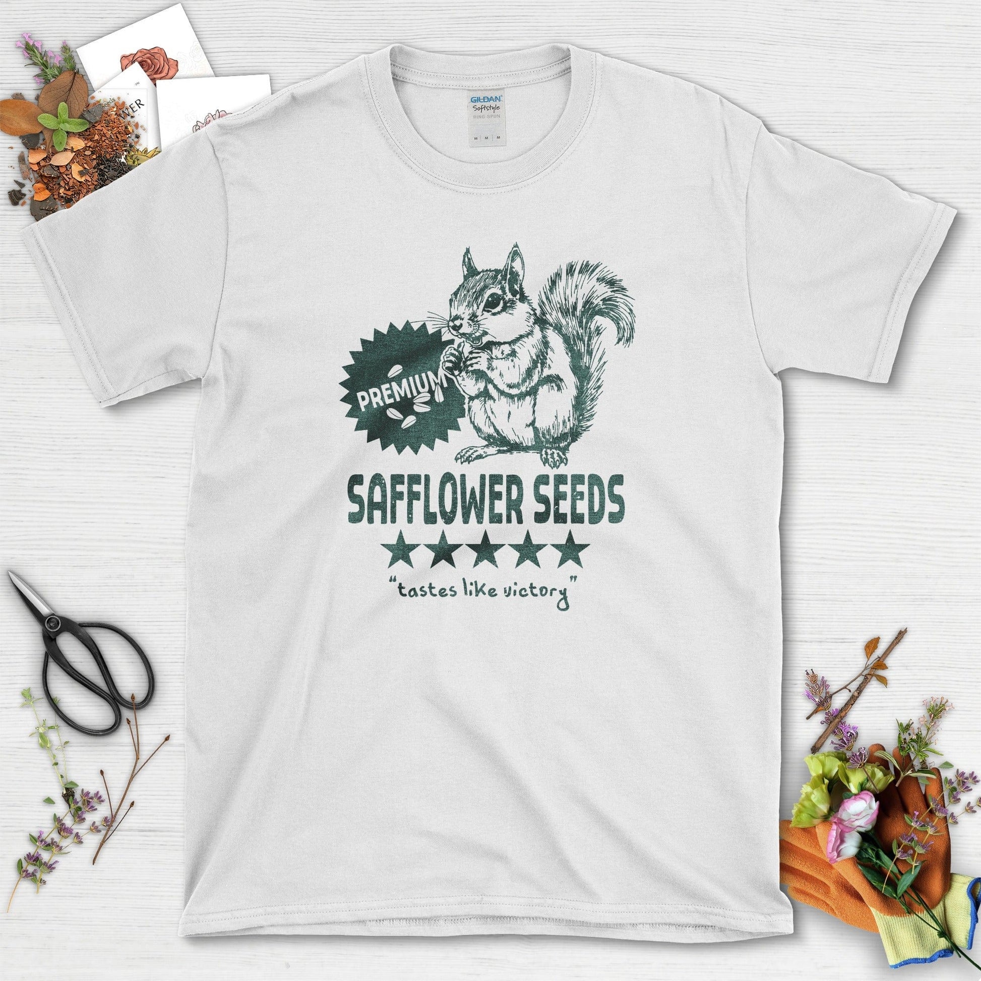 Safflower Seeds Squirrel T-Shirt White / S T-Shirt