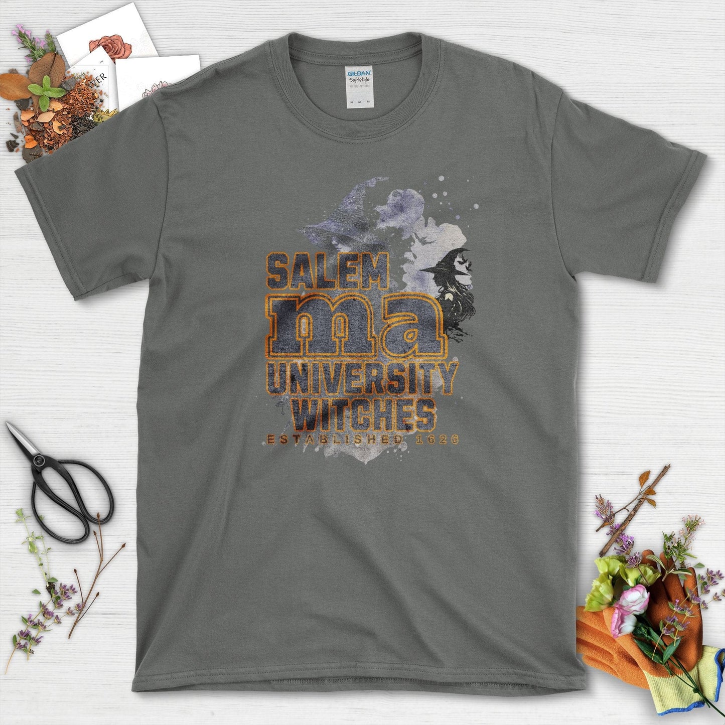 Salem University Witches T-Shirt Charcoal / S / T-Shirts Physical Item