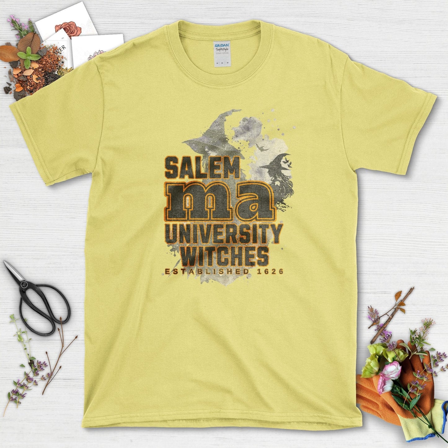 Salem University Witches T-Shirt Cornsilk / S / T-Shirts Physical Item